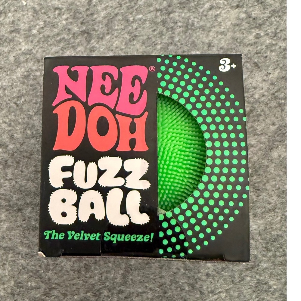 Schylling NeeDoh Fuzz Ball Kids OS Green New Sensory Fidget Stress Toy